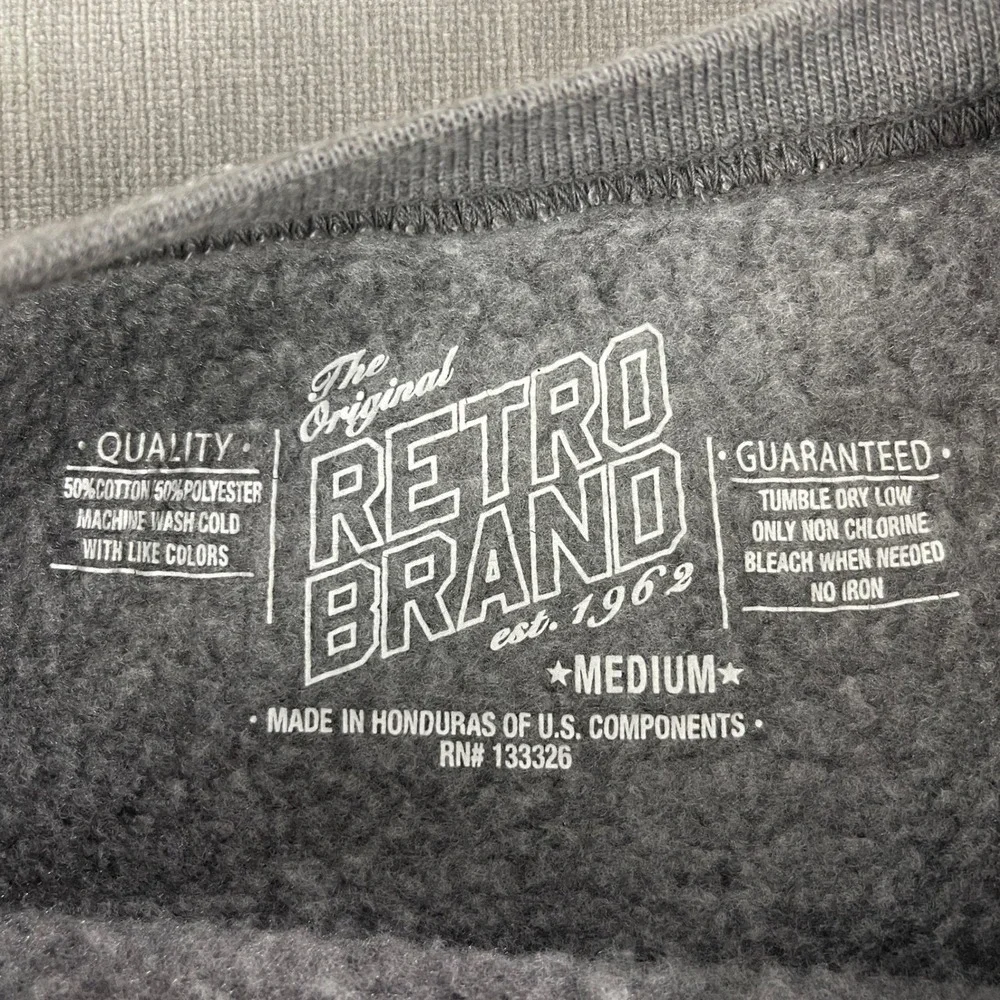 Delaware Blue Hens Retro Brand Mens Medium Gray Raglan Graphic Sweatshirt